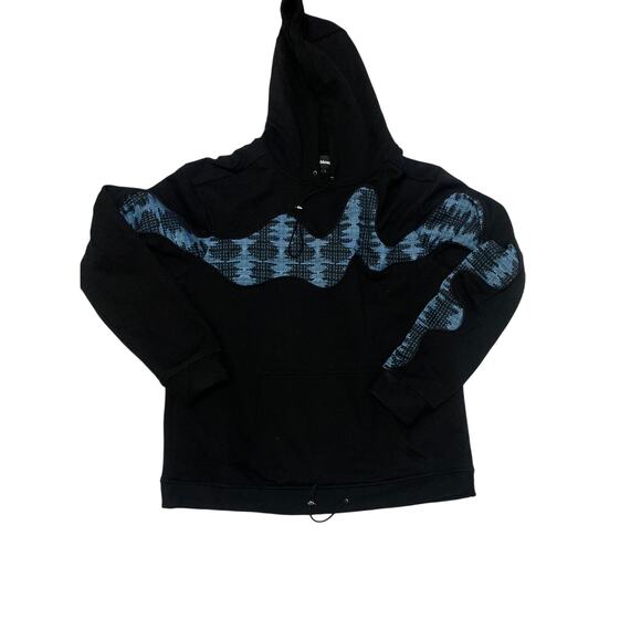 $458 Ahluwalia Men's Black Cotton Oversized Graphic Hoodie Sweater Sz L - Picture 1 of 6